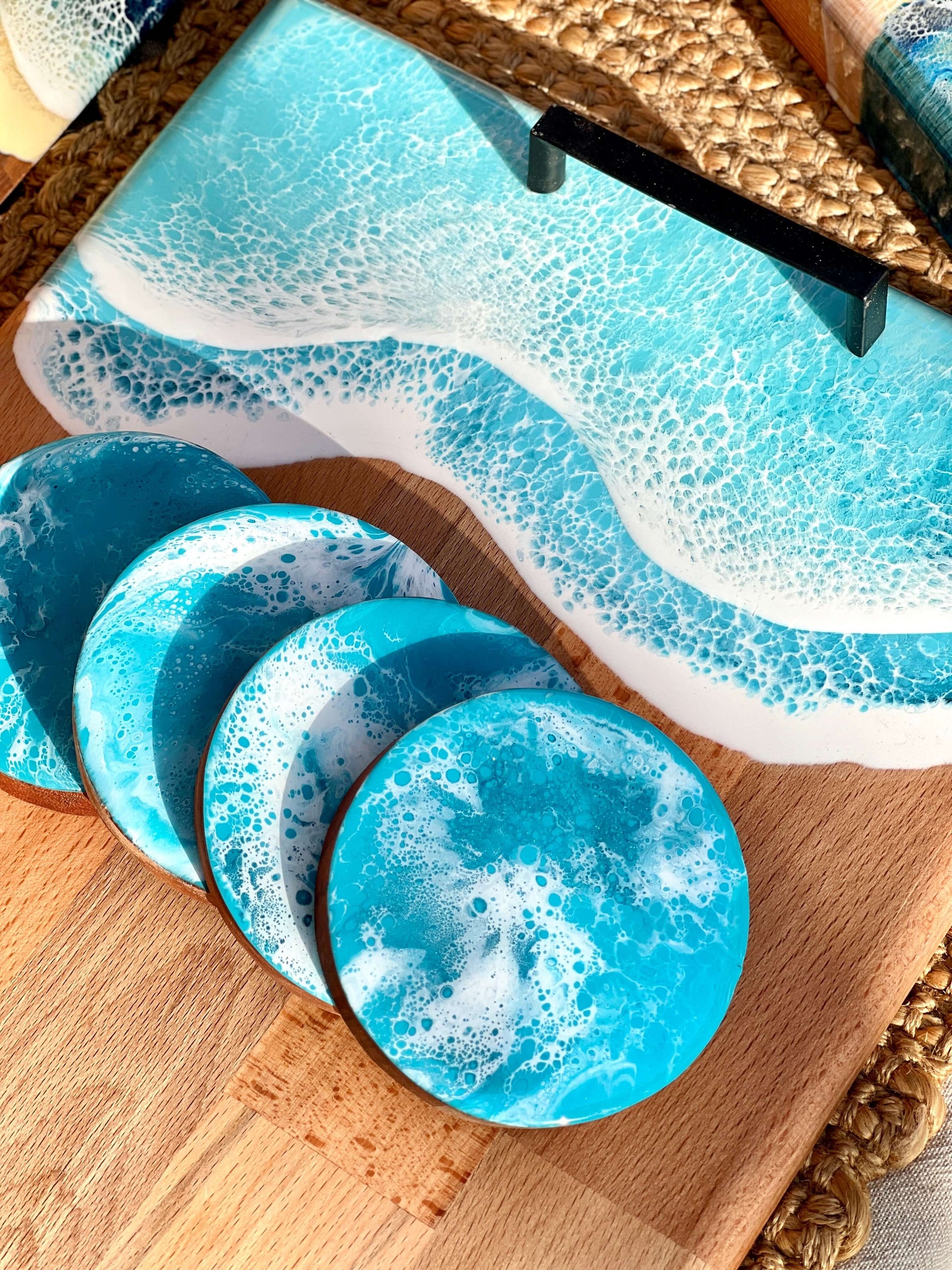 Charcuterie, Cheeseboard, Cheese, Platter, Gifting, Engraving, Personalised, Gift, Handmade, Resin, Ocean-Art, Resin-Waves, the-fifth-design, made-to-order - resin-cheeseboard, resin-gift, resin-art, resin-platter, resin-charcuterie, resin-serving-platter