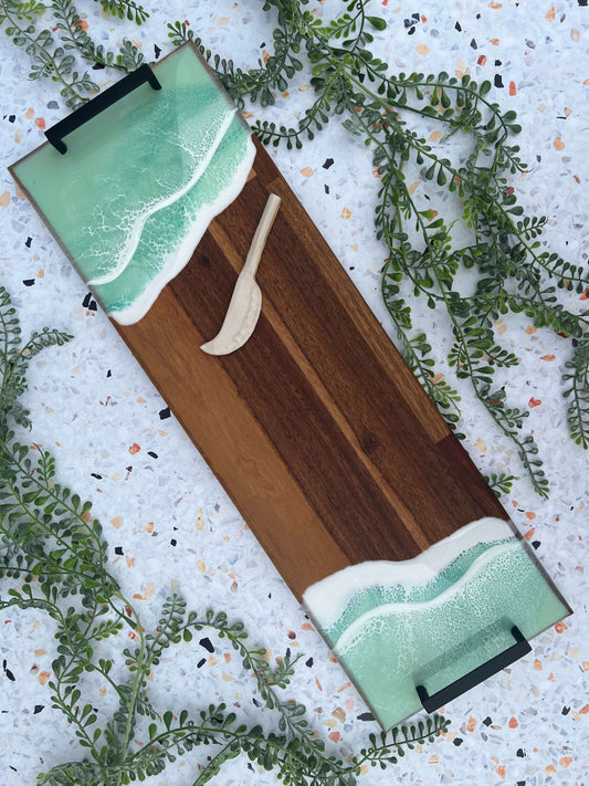 Charcuterie, Cheeseboard, Cheese, Platter, Gifting, Engraving, Personalised, Gift, Handmade, Resin, Ocean-Art, Resin-Waves, the-fifth-design, made-to-order - resin-cheeseboard, resin-gift, resin-art, resin-platter, resin-charcuterie, resin-serving-platter