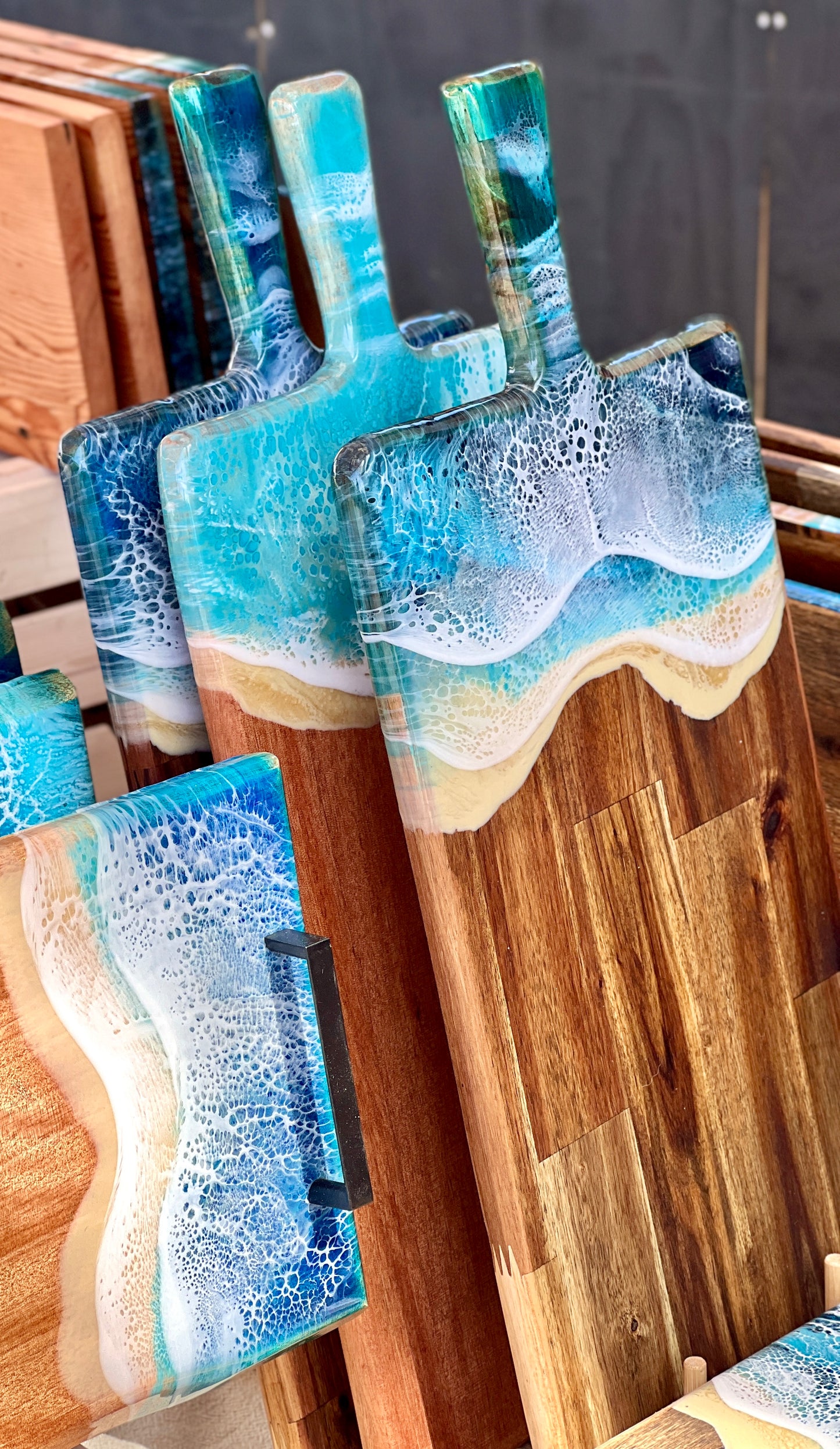 Charcuterie, Cheeseboard, Cheese, Platter, Gifting, Engraving, Personalised, Gift, Handmade, Resin, Ocean-Art, Resin-Waves, the-fifth-design, made-to-order - resin-cheeseboard, resin-gift, resin-art, resin-platter, resin-charcuterie, resin-serving-platter