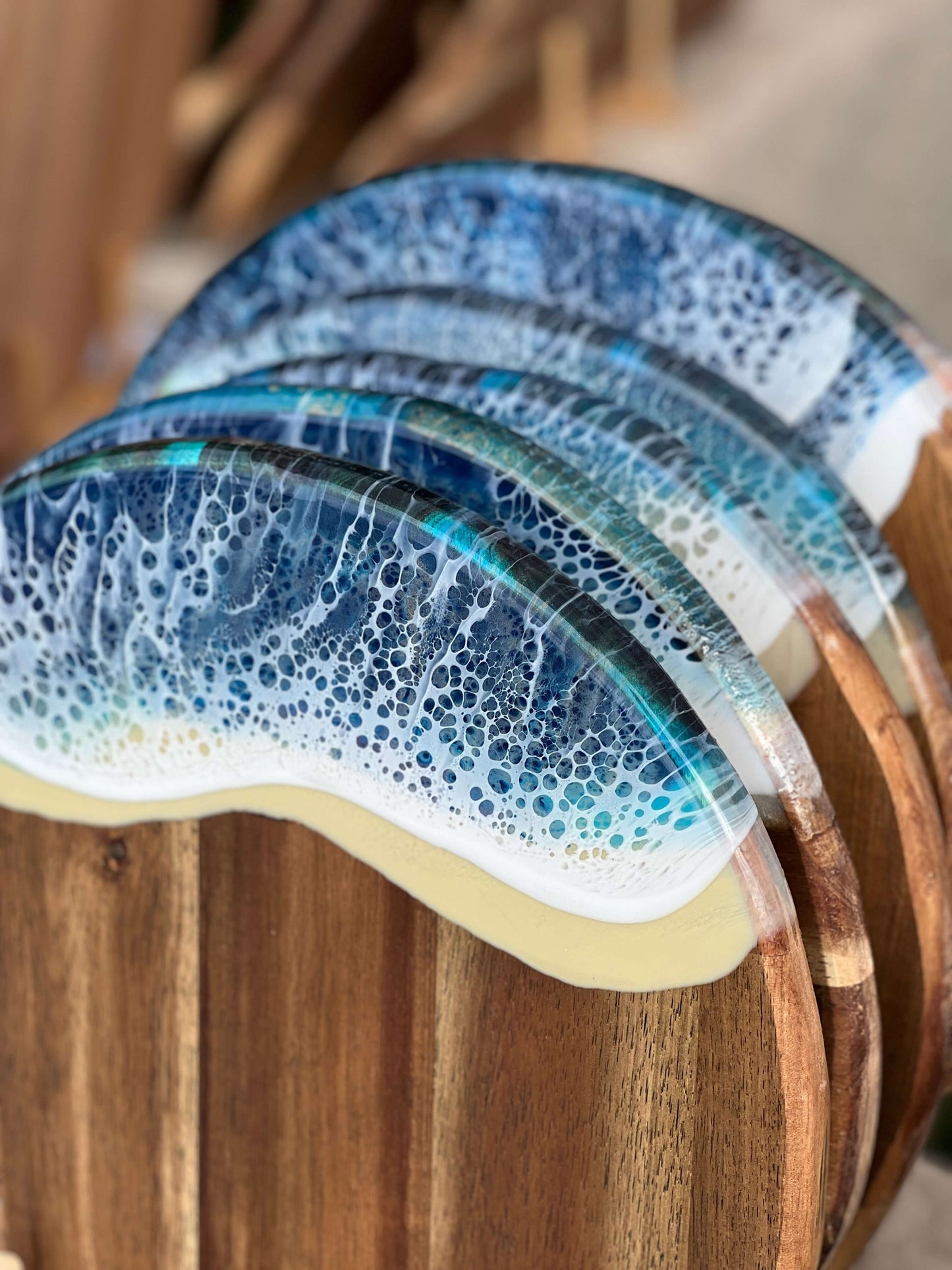 Charcuterie, Cheeseboard, Cheese, Platter, Gifting, Engraving, Personalised, Gift, Handmade, Resin, Ocean-Art, Resin-Waves, the-fifth-design, made-to-order - resin-cheeseboard, resin-gift, resin-art, resin-platter, resin-charcuterie, resin-serving-platter