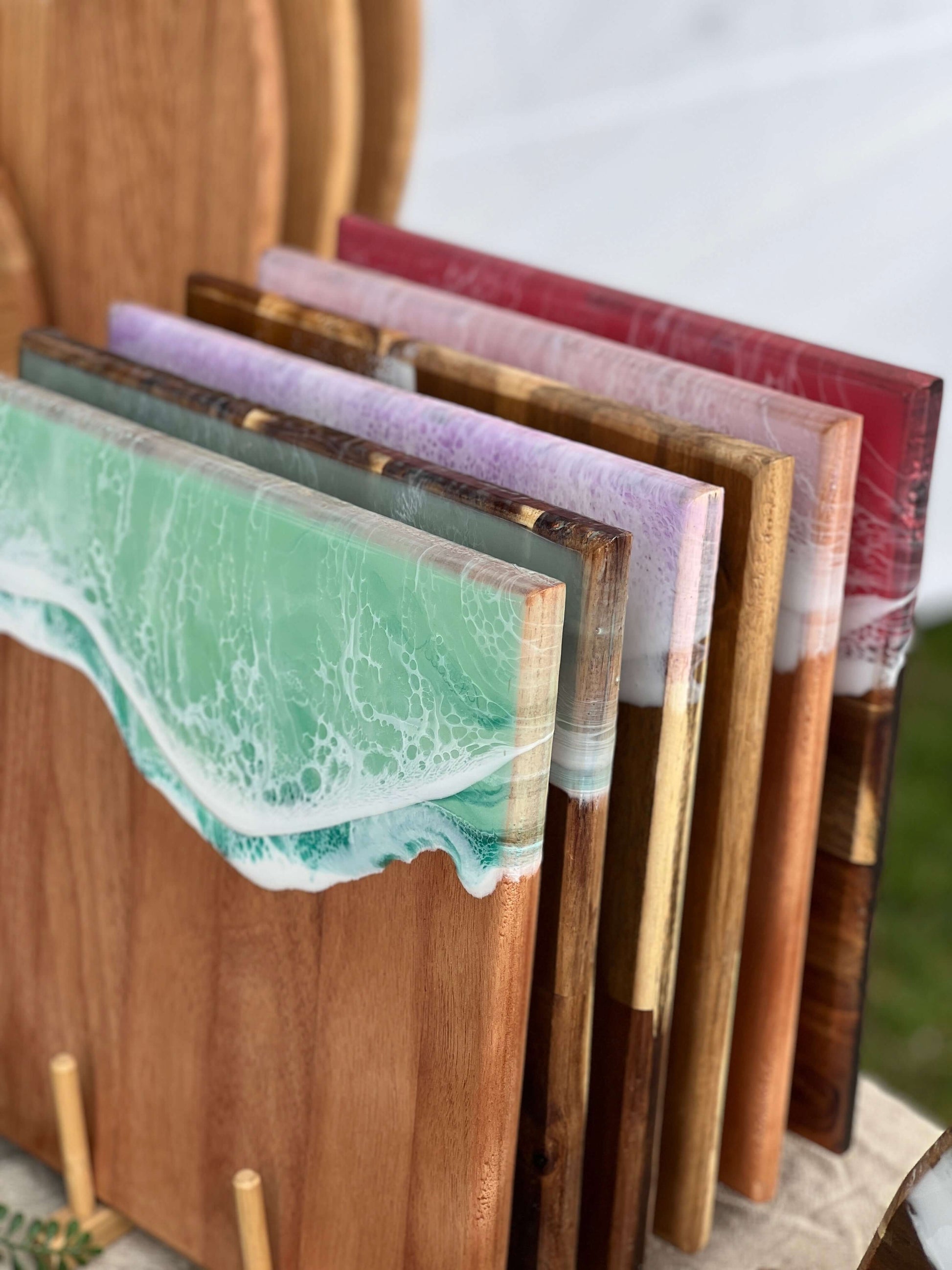Charcuterie, Cheeseboard, Cheese, Platter, Gifting, Engraving, Personalised, Gift, Handmade, Resin, Ocean-Art, Resin-Waves, the-fifth-design, made-to-order - resin-cheeseboard, resin-gift, resin-art, resin-platter, resin-charcuterie, resin-serving-platter