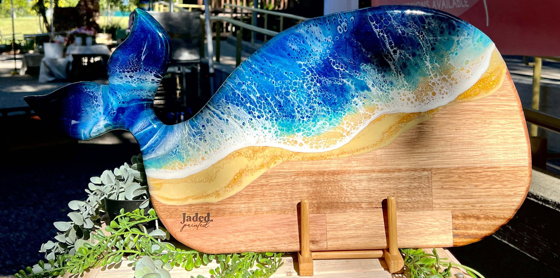 Charcuterie, Cheeseboard, Cheese, Platter, Gifting, Engraving, Personalised, Gift, Handmade, Resin, Ocean-Art, Resin-Waves, the-fifth-design, made-to-order - resin-cheeseboard, resin-gift, resin-art, resin-platter, resin-charcuterie, resin-serving-platter