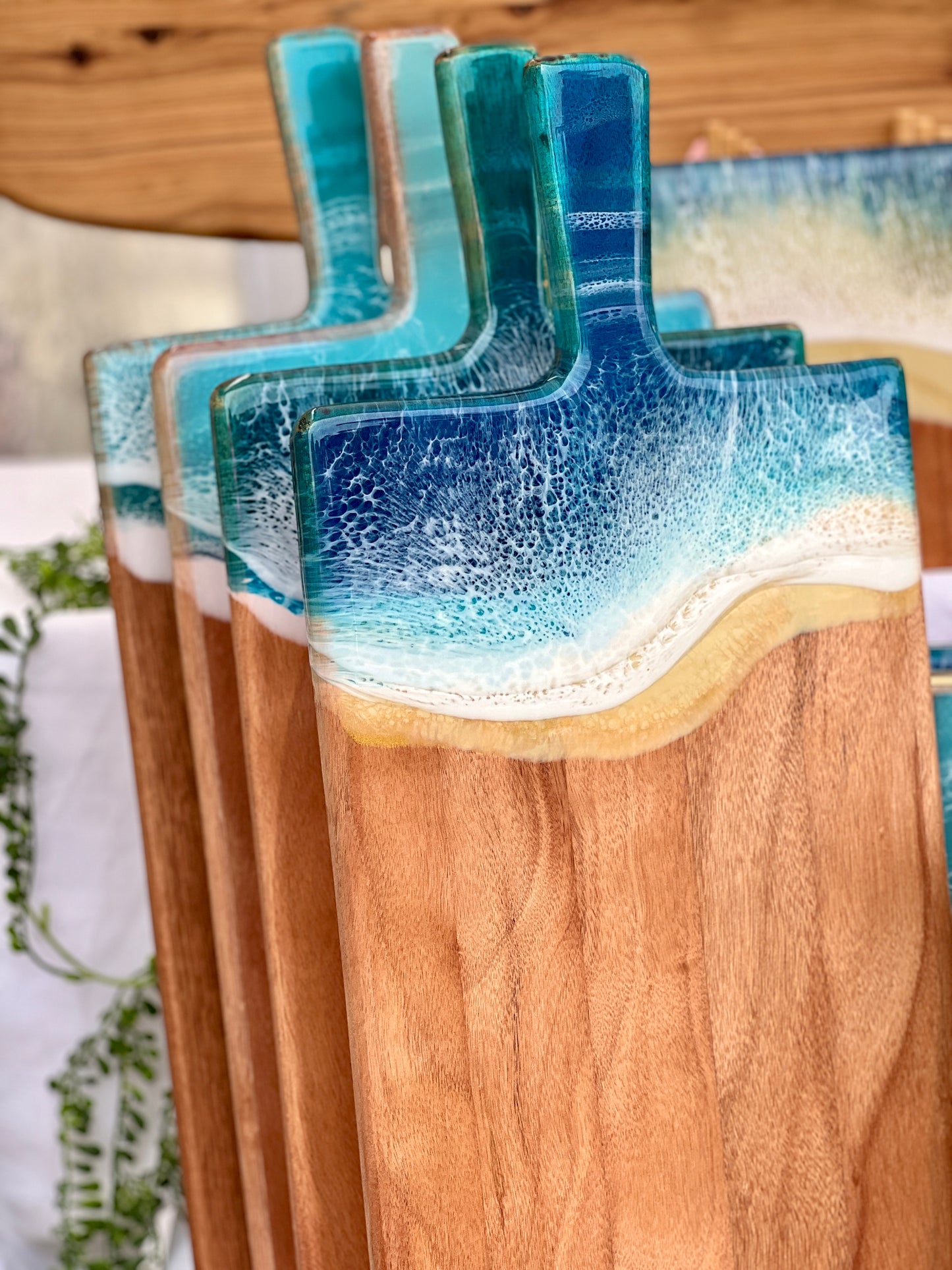Charcuterie, Cheeseboard, Cheese, Platter, Gifting, Engraving, Personalised, Gift, Handmade, Resin, Ocean-Art, Resin-Waves, the-fifth-design, made-to-order - resin-cheeseboard, resin-gift, resin-art, resin-platter, resin-charcuterie, resin-serving-platter